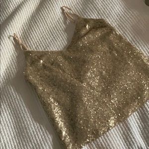Gold Sequin top